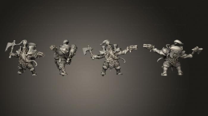 Military figurines (Hardheaded chargers 01, STKW_7309) 3D models for cnc
