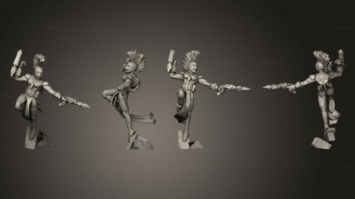 Military figurines (harlequine combat squad alpha 01, STKW_7320) 3D models for cnc