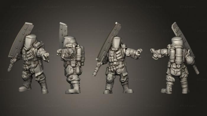 Military figurines (Hazmat Body Helmeted, STKW_7345) 3D models for cnc