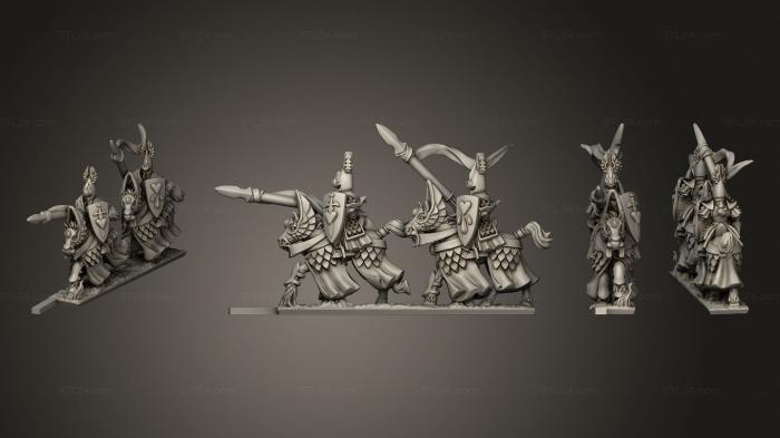 Military figurines (heavy cavalry 02, STKW_7370) 3D models for cnc