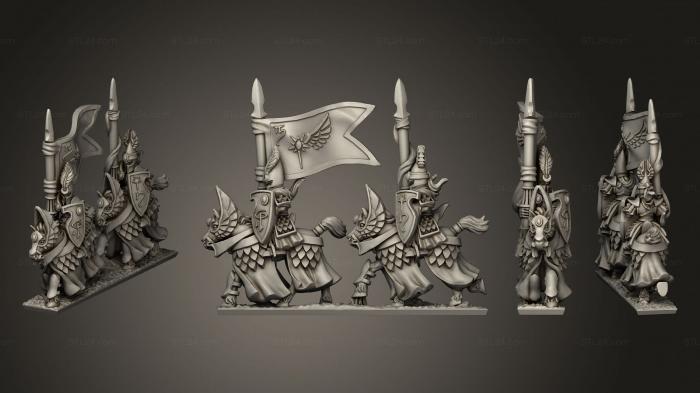 Military figurines (heavy cavalry 03, STKW_7371) 3D models for cnc