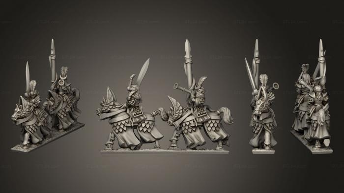 Military figurines (heavy cavalry 07, STKW_7373) 3D models for cnc