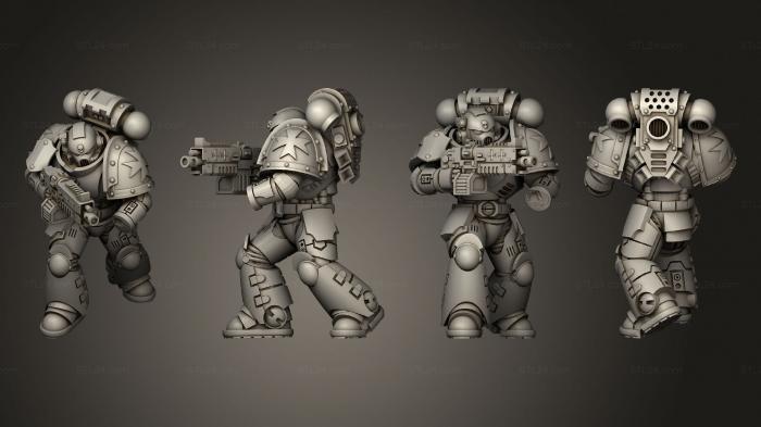 Military figurines (Heavy Intercessors Sgt no shield, STKW_7417) 3D models for cnc