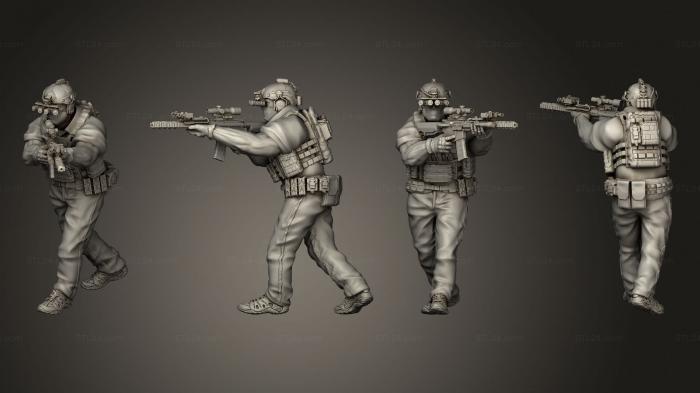 Military figurines (High Risk Contractors 03, STKW_7489) 3D models for cnc