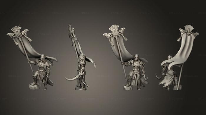 Military figurines (Highborn Elves Exalted Leader Banner, STKW_7495) 3D models for cnc