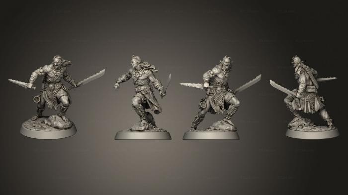 Military figurines (Hobgoblin Berserker, STKW_7559) 3D models for cnc
