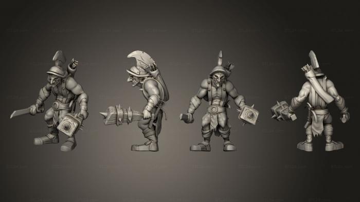 Military figurines (Hobgoblin Gladiator Club, STKW_7560) 3D models for cnc