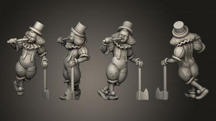 Military figurines (Horror Clown Axe, STKW_7581) 3D models for cnc
