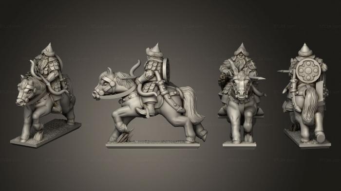 Military figurines (horse archersrider 4, STKW_7590) 3D models for cnc