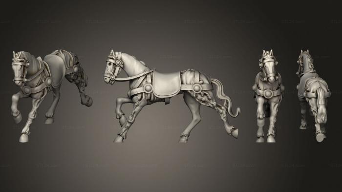 Статуэтки военные (Лошадь 02, STKW_7607) 3D модель для ЧПУ станка