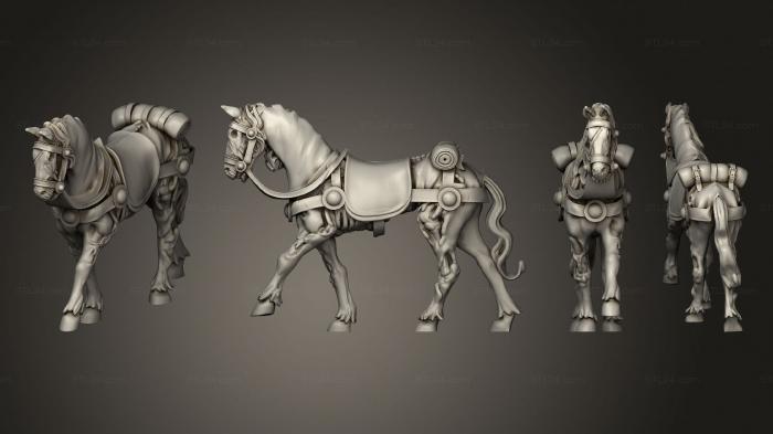 Military figurines (Horse 04, STKW_7609) 3D models for cnc