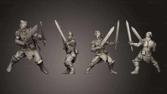 Military figurines (human artifice double Sword v 3, STKW_7707) 3D models for cnc