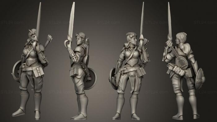 Military figurines (Human Bard 1 2, STKW_7710) 3D models for cnc