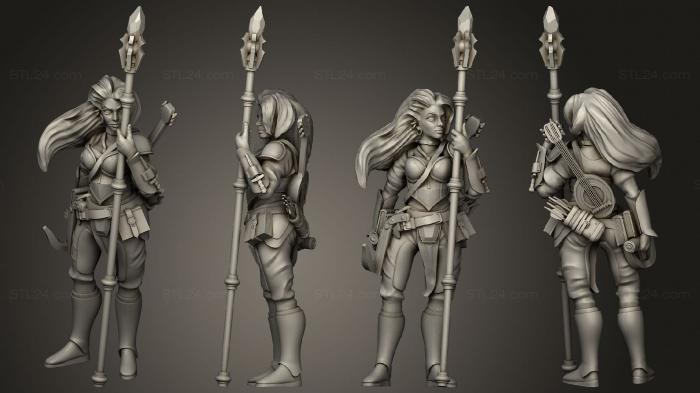 Military figurines (Human Bard 1 3, STKW_7711) 3D models for cnc