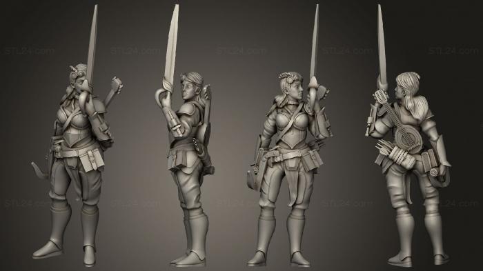 Military figurines (Human Bard 1, STKW_7712) 3D models for cnc