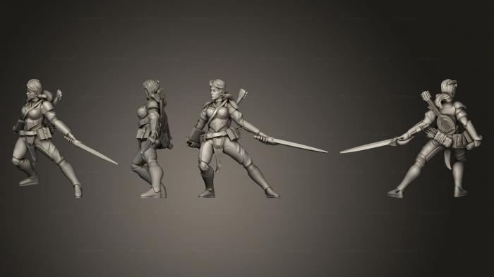 Military figurines (Human Bard 2 1, STKW_7713) 3D models for cnc