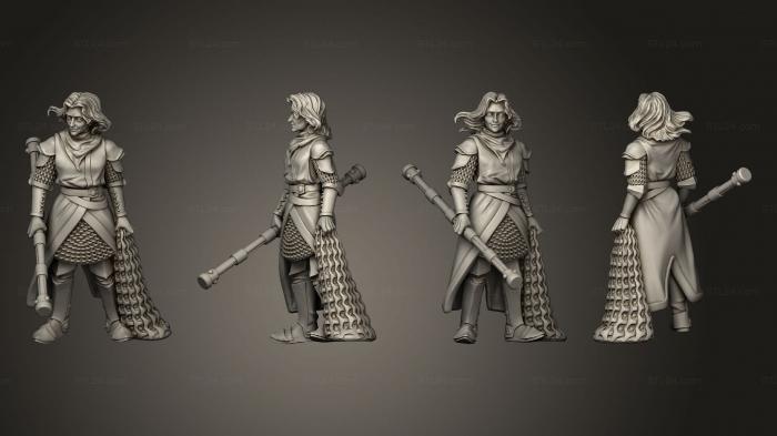 Military figurines (Human Cleric Dorothea, STKW_7716) 3D models for cnc