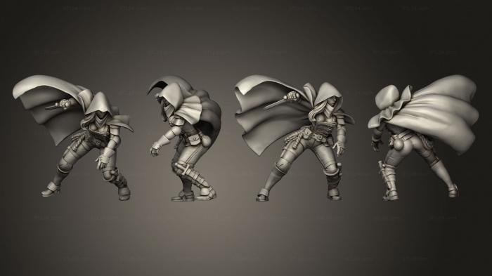 Military figurines (Human Female Rogue TITANS OF ADVENTURES 2, STKW_7720) 3D models for cnc