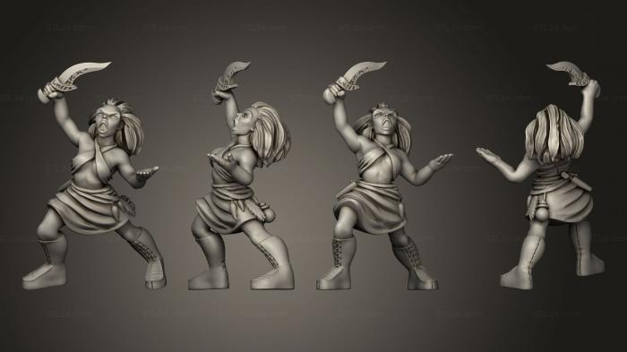 Military figurines (Human Female Shaman, STKW_7721) 3D models for cnc