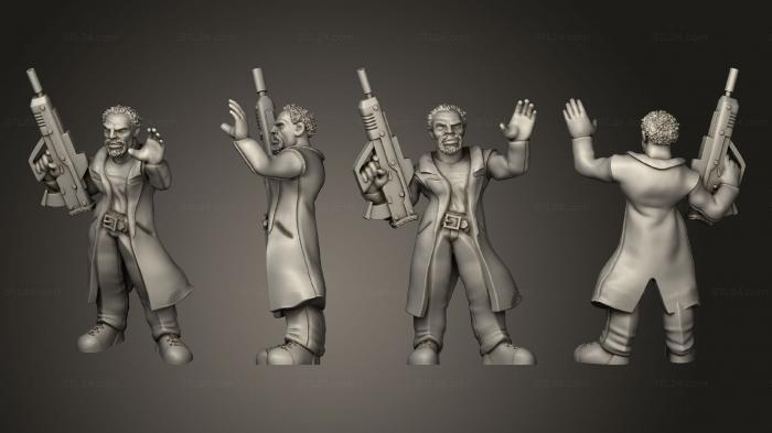 Military figurines (Human Male Mage, STKW_7730) 3D models for cnc