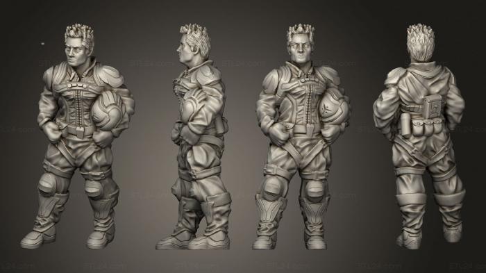 Military figurines (Human Male Pilot Based, STKW_7731) 3D models for cnc