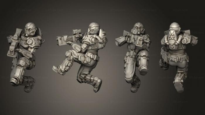 Military figurines (Human mercenary 3, STKW_7739) 3D models for cnc