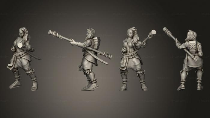 Military figurines (Human Monk Pose 01, STKW_7742) 3D models for cnc