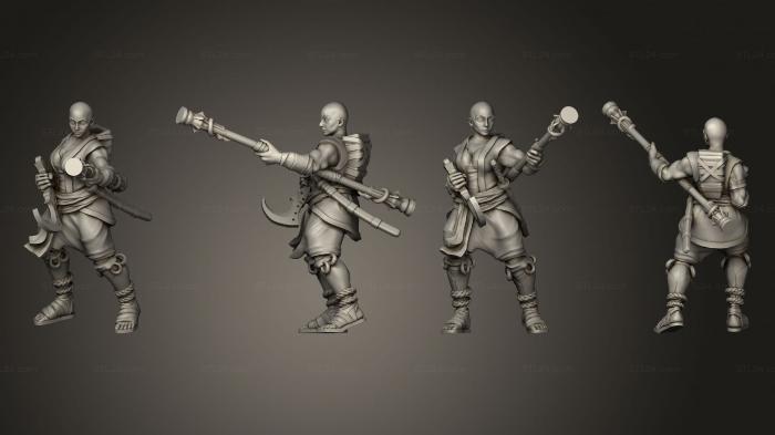 Статуэтки военные (Сумка для Монаха-Человека 02, STKW_7743) 3D модель для ЧПУ станка