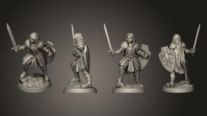 Military figurines (Human Paladin Sword + Shield, STKW_7749) 3D models for cnc