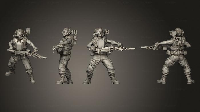 Military figurines (HUMAN SPACE MARINE REGIN VELASQUEZ 01, STKW_7763) 3D models for cnc