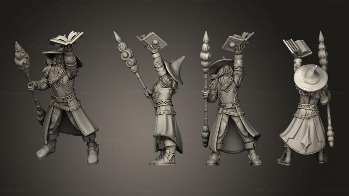 Military figurines (Human Wizard wand book v 3, STKW_7770) 3D models for cnc