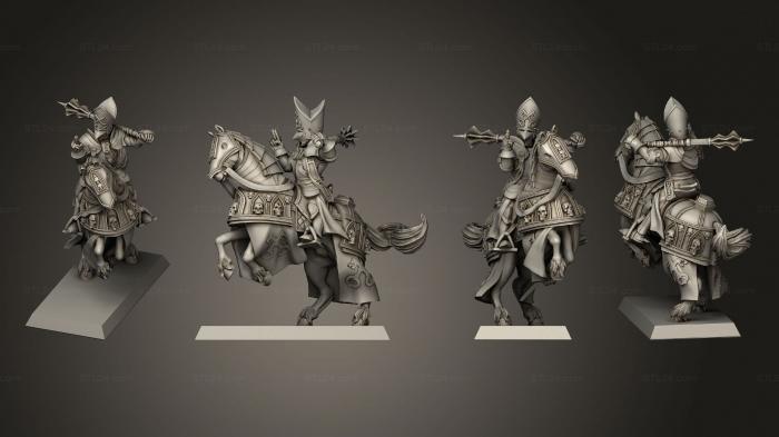 Military figurines (Humans Arch Elector Bishop Horse, STKW_7774) 3D models for cnc