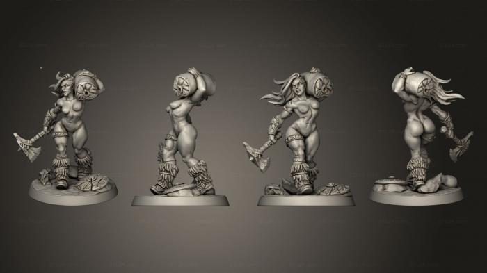 Military figurines (Huntress Lenna Pinup, STKW_7787) 3D models for cnc