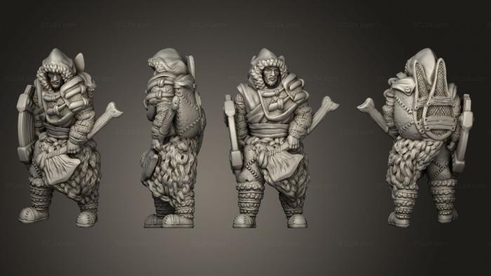Military figurines (Ice Tribe Male A, STKW_7819) 3D models for cnc