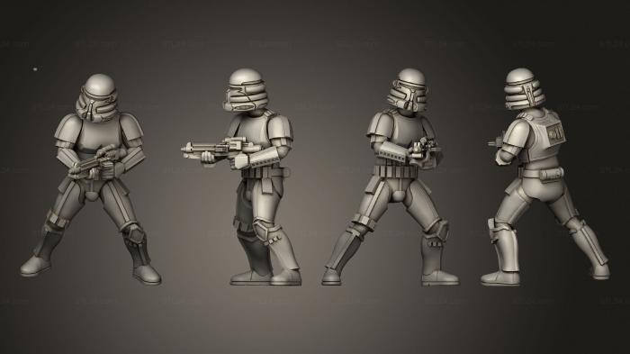 Military figurines (Imperial Trooper Squad 02, STKW_7924) 3D models for cnc