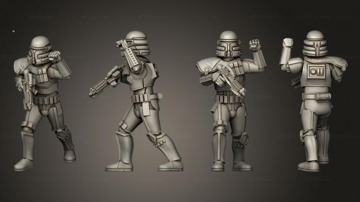 Military figurines (Imperial Trooper Squad 04, STKW_7926) 3D models for cnc