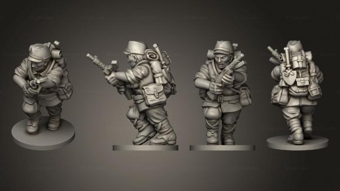 Military figurines (INFANTRY 15 A, STKW_7968) 3D models for cnc