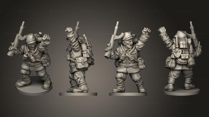Military figurines (INFANTRY 15 B, STKW_7969) 3D models for cnc
