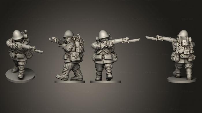 Military figurines (INFANTRY 15 RIFLEMAN F, STKW_7976) 3D models for cnc
