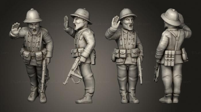 Military figurines (infantry afrika korps 01, STKW_7991) 3D models for cnc