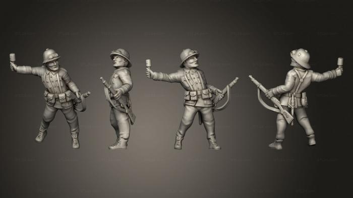 Military figurines (infantry afrika korps 03, STKW_7993) 3D models for cnc