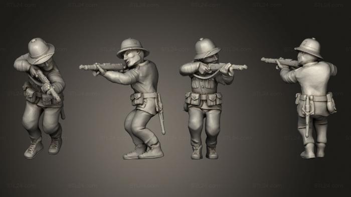 Military figurines (infantry afrika korps 05, STKW_7995) 3D models for cnc