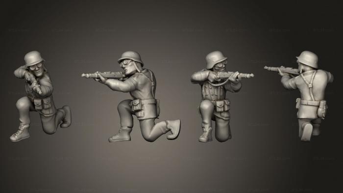 Military figurines (infantry afrika korps 08, STKW_7998) 3D models for cnc