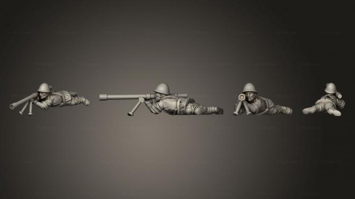 Military figurines (INFANTRY AT GUNNER B, STKW_8010) 3D models for cnc
