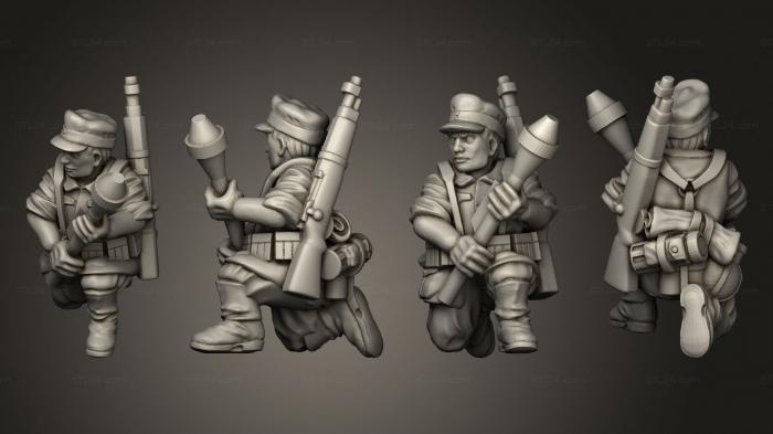 Military figurines (INFANTRY AT PANZERFAUST GER A, STKW_8011) 3D models for cnc