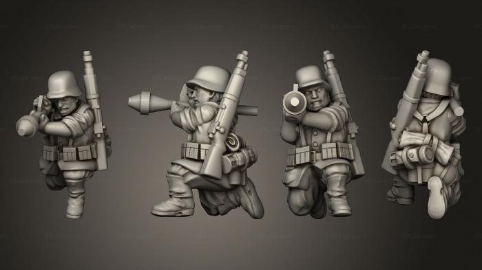 Military figurines (INFANTRY AT PANZERFAUST GER B, STKW_8012) 3D models for cnc