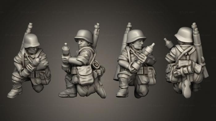 Military figurines (INFANTRY AT PANZERSHRECK GER ASSISTANT, STKW_8013) 3D models for cnc