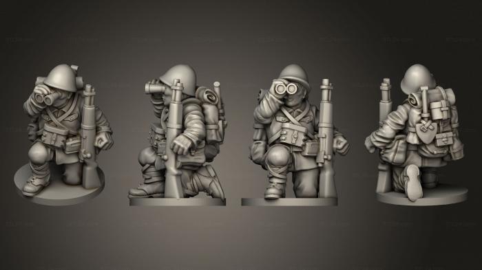 Military figurines (INFANTRY CREWS LIGHT OBSERVER, STKW_8029) 3D models for cnc