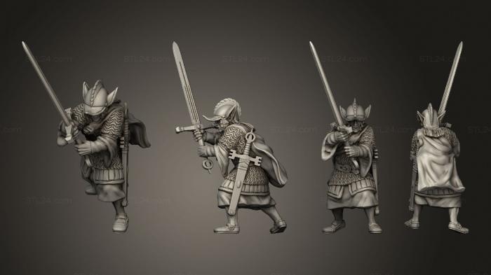 Military figurines (Infantry Elfs Gallowglass 04 Thingi, STKW_8033) 3D models for cnc