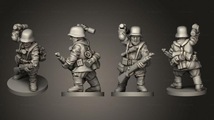 Military figurines (INFANTRY GER RIFLEMAN H BASE, STKW_8053) 3D models for cnc